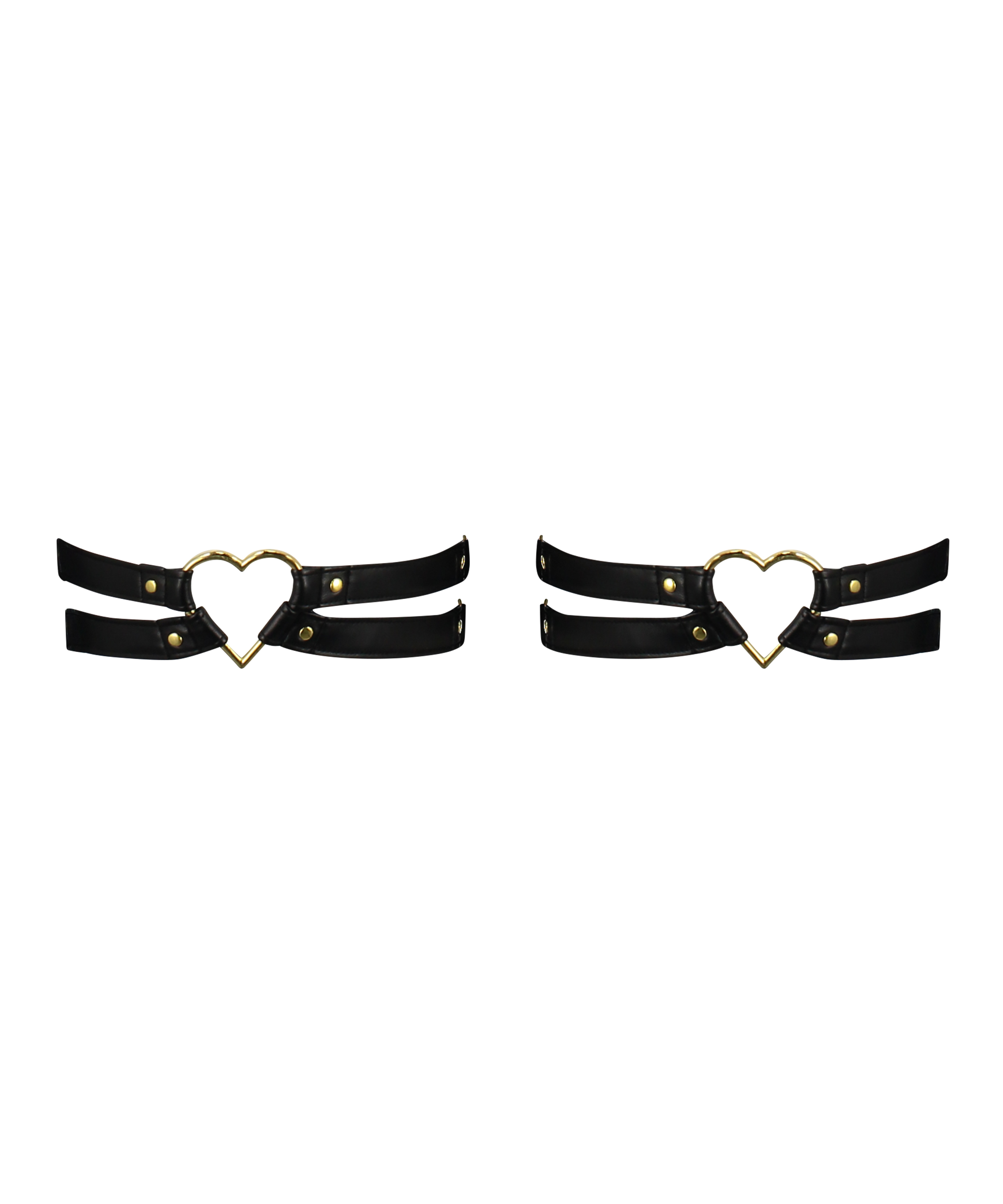 Porte-jarretelles Private Hold up Heart, Noir, main