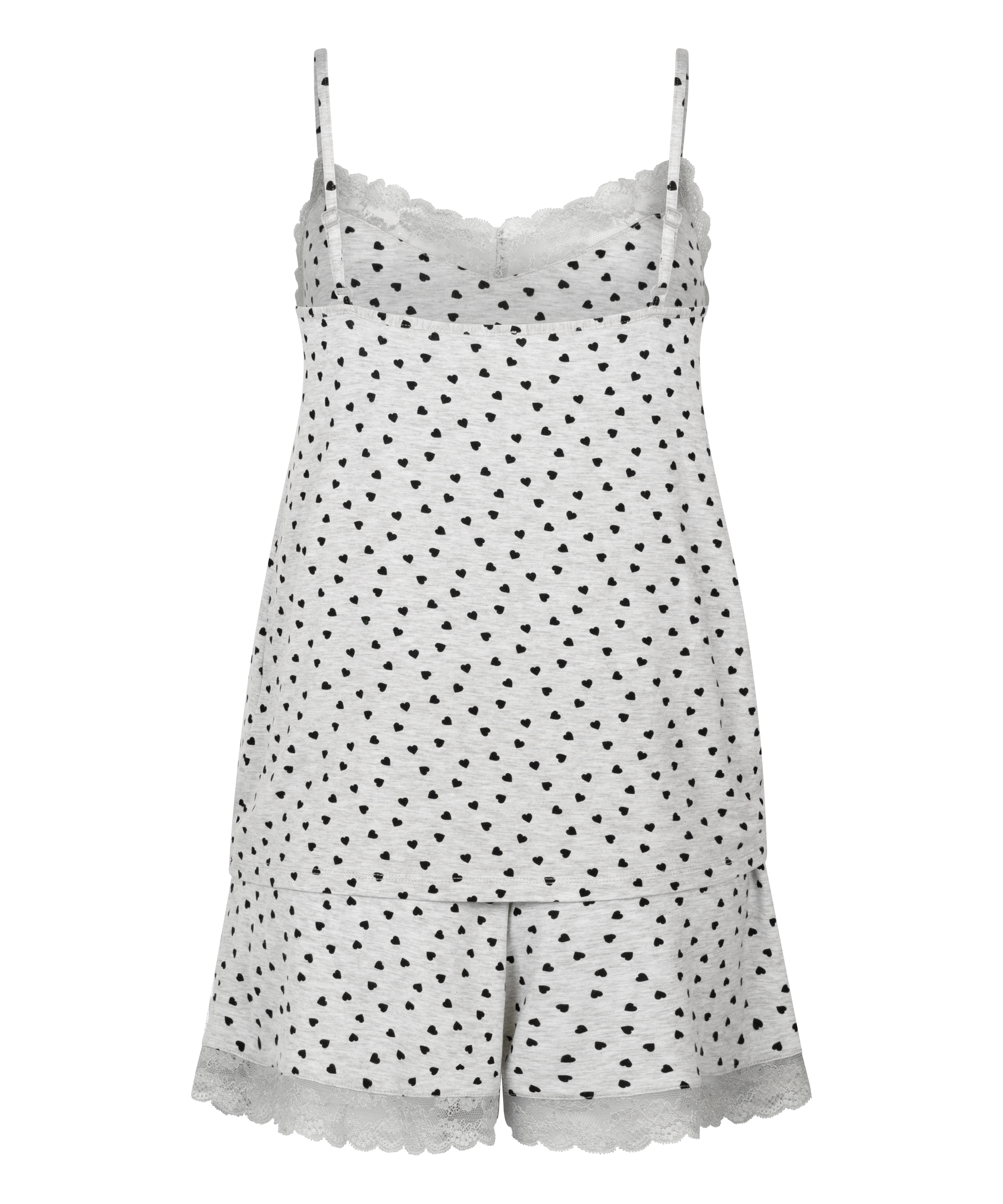 Ensemble de pyjama court Cami, Gris, main