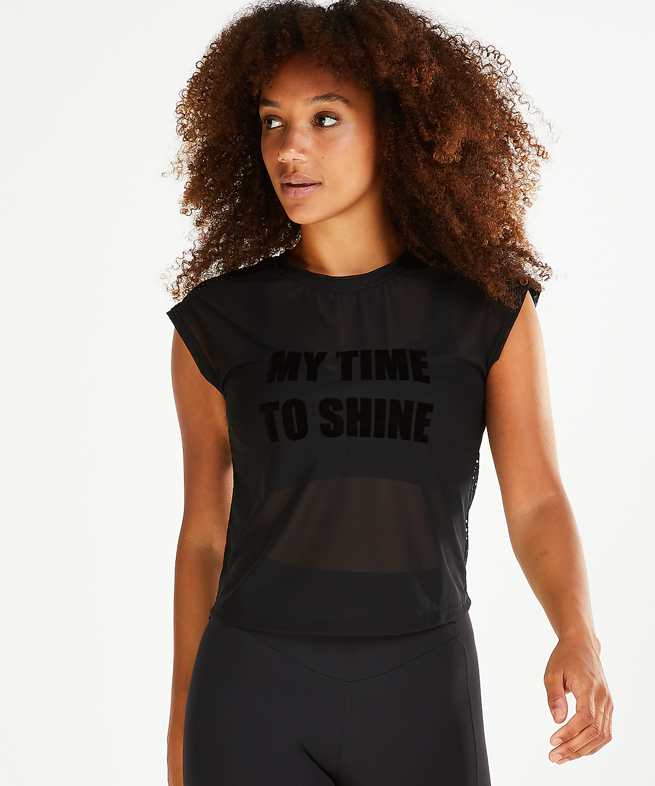 Top de sport HKMX Time to shine, Noir, main