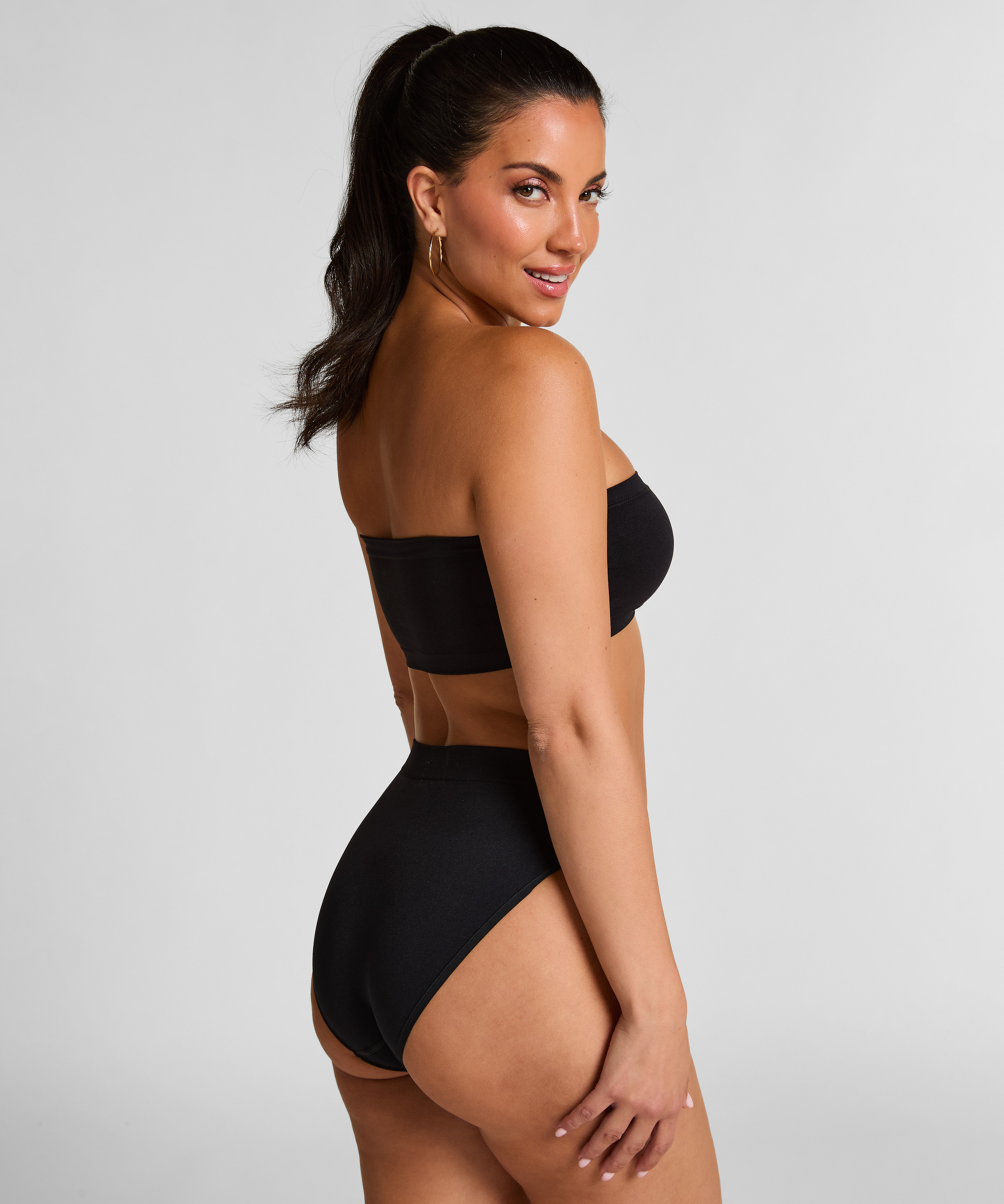 Culotte haute Dide, Noir, main