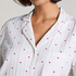 Haut de Pyjama Jacquard Manches Longues, Blanc