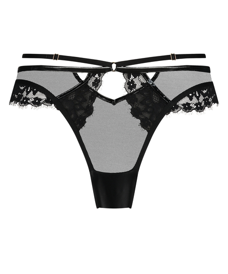 Slip brésilien Open Back Kali, Noir