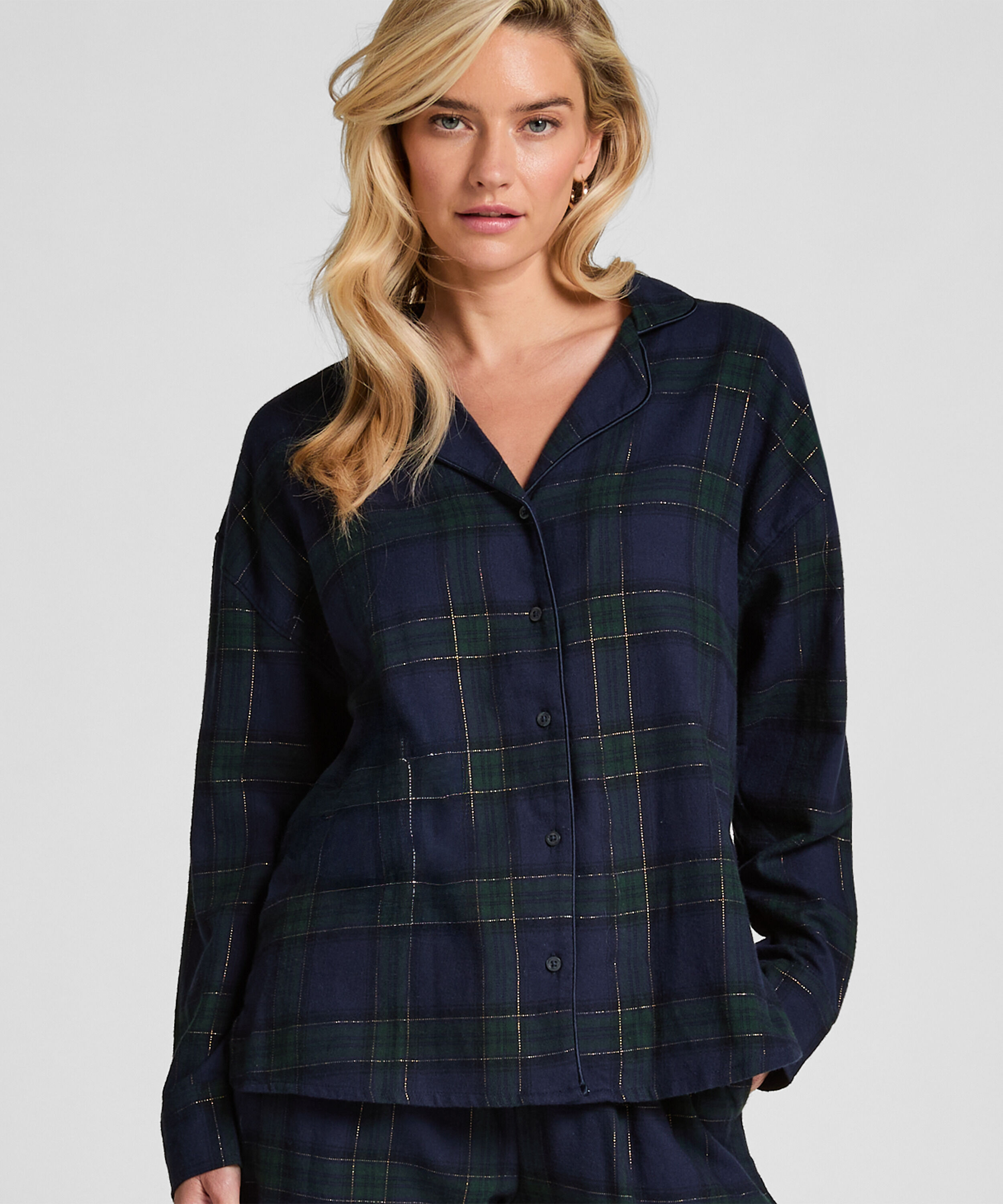 Haut de Pyjama Flanel, Bleu