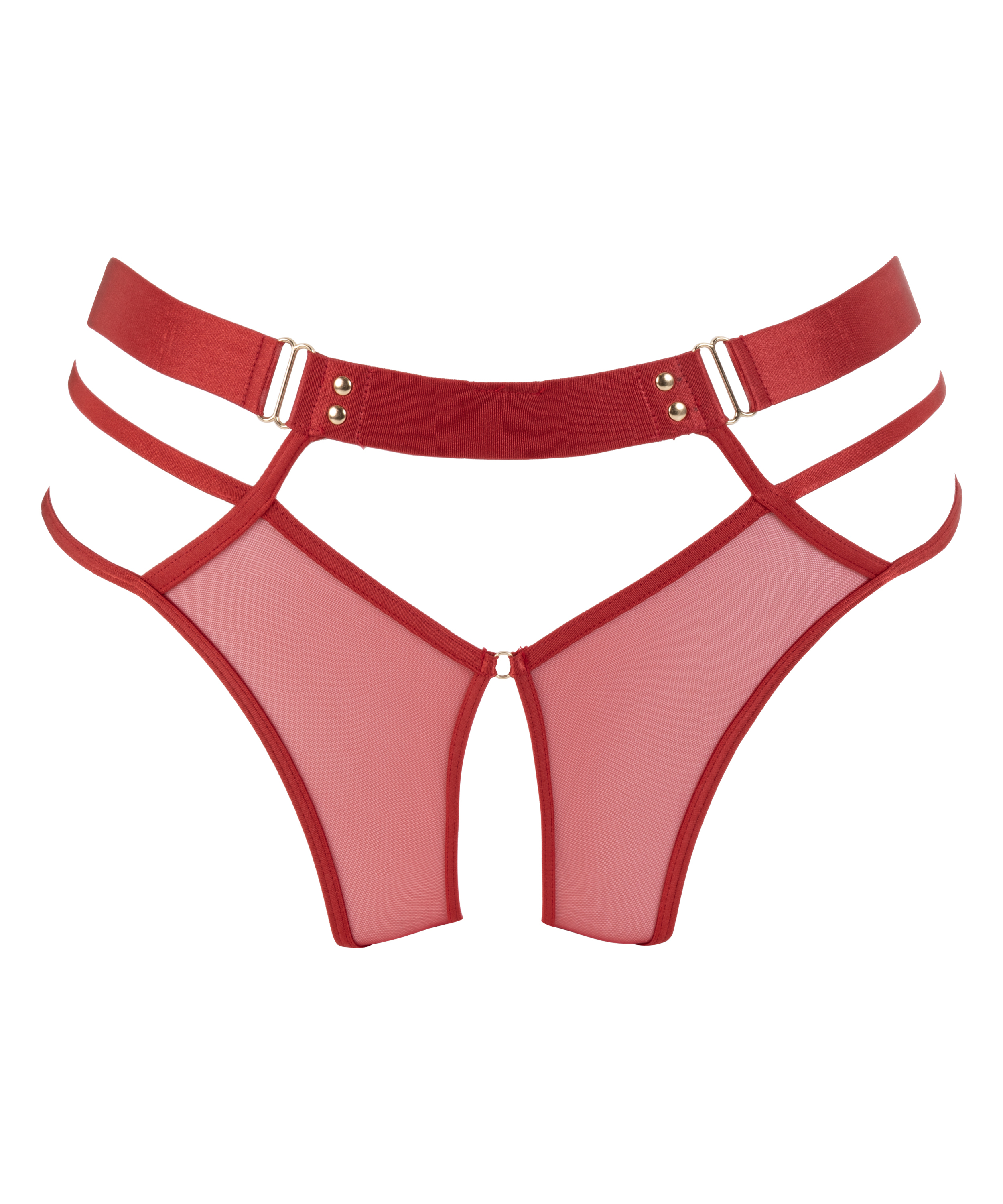 Slip brésilien Sable, Rouge, main