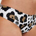 Bas de bikini taille basse Animal, Blanc