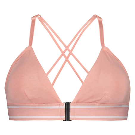 Brassière triangulaire moulée Coton Casey, Rose