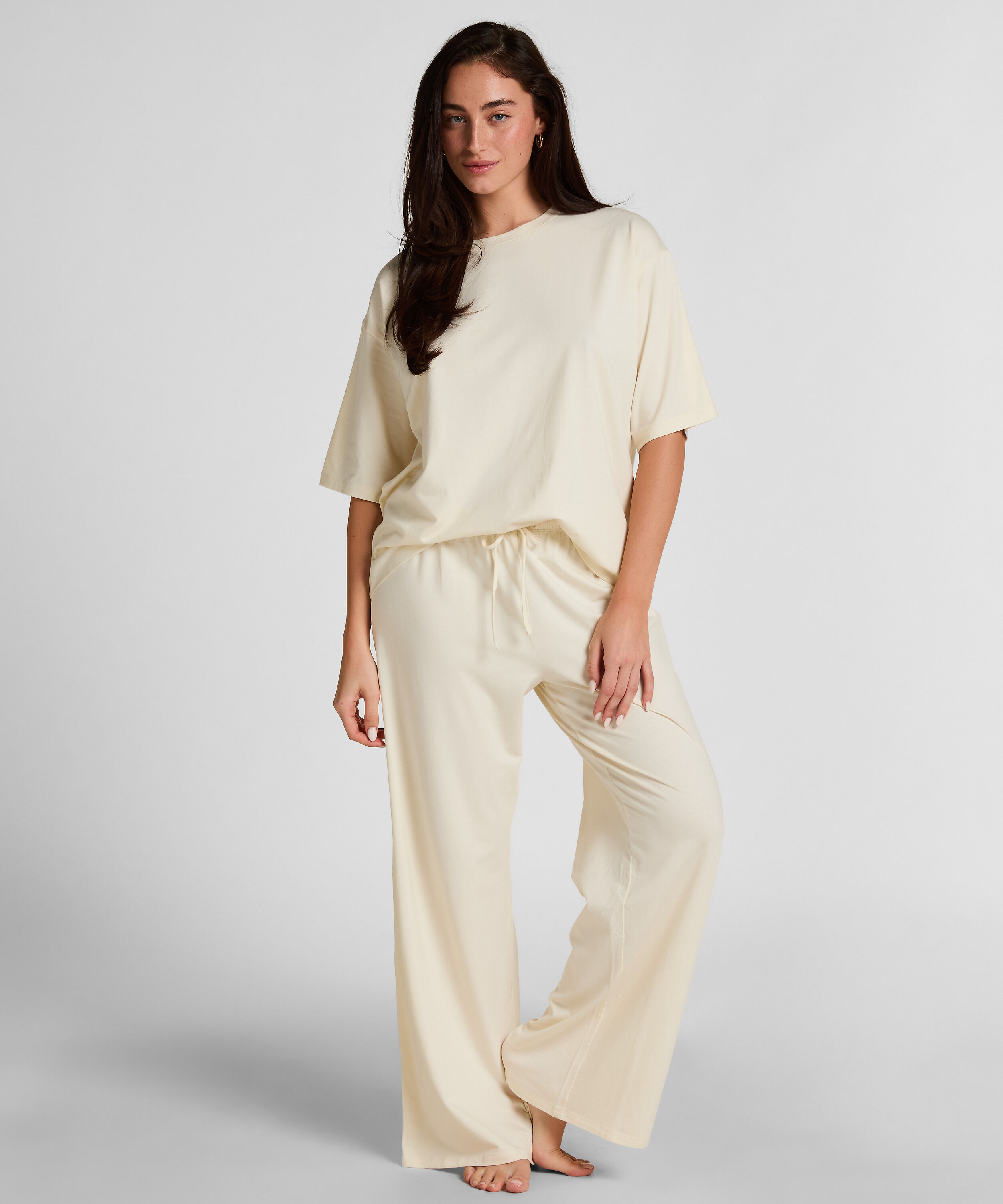 Pantalon de Pyjama Loose, Blanc Pantalon de Pyjama Loose, Blanc