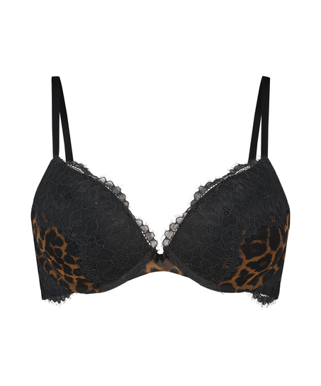 Soutien-gorge à armatures préformé push-up Bliss, Noir