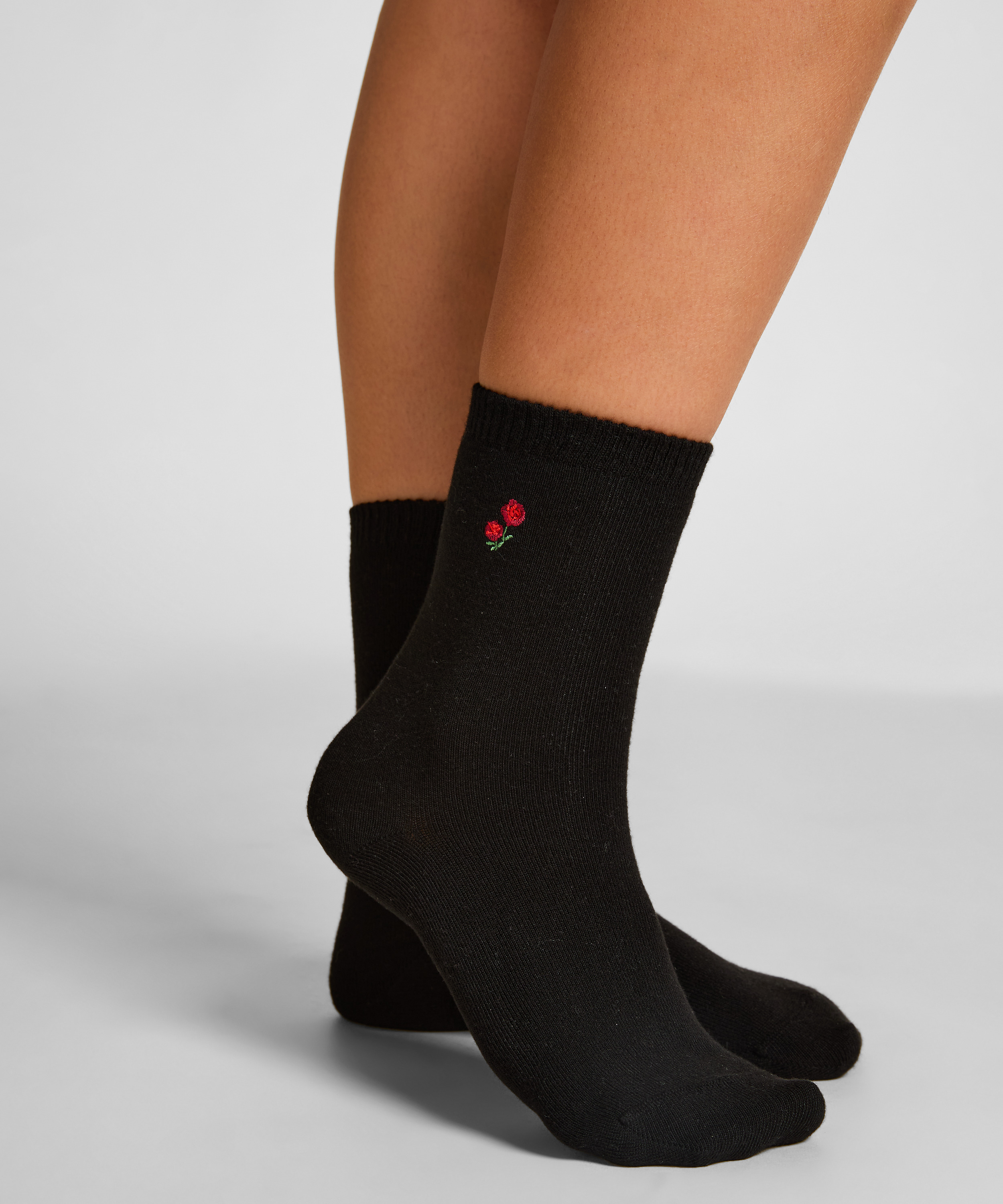 Chaussettes courtes en modal, Noir, main