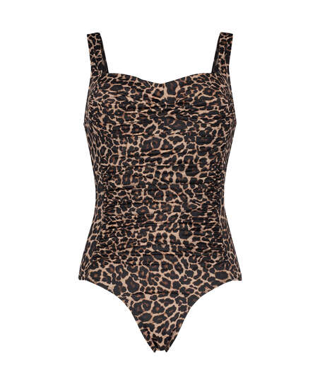 Maillot de bain Leopard, Beige