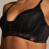Soutien-gorge à armatures préformé longline Allura, Noir