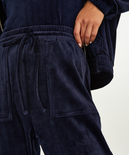 Pantalon de jogging Velours, Bleu