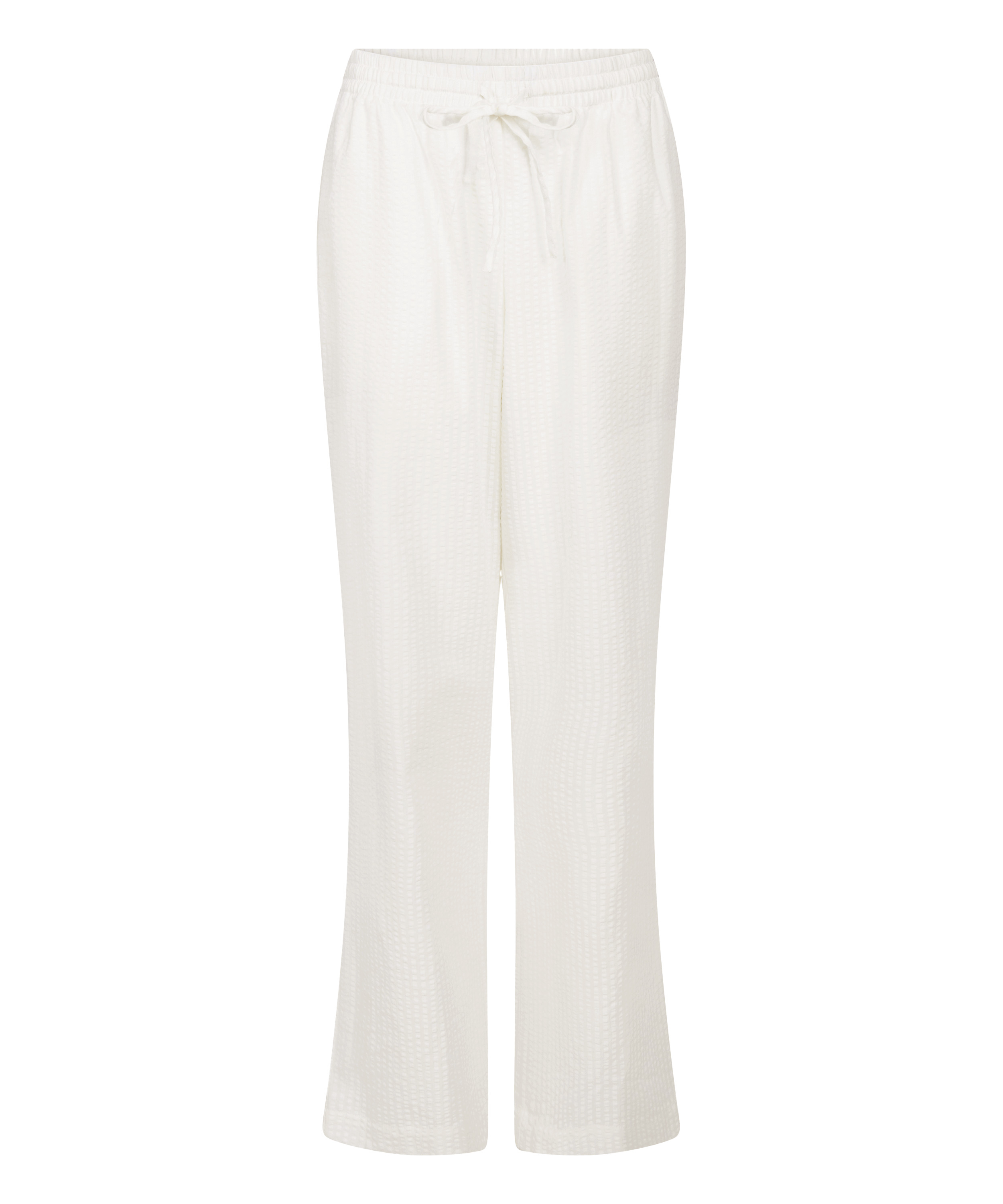 Pantalon de pyjama Coton Seersucker, Blanc, main