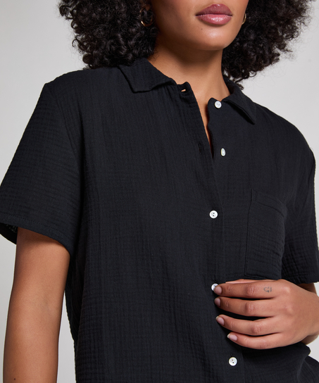 Veste en mousseline, Noir