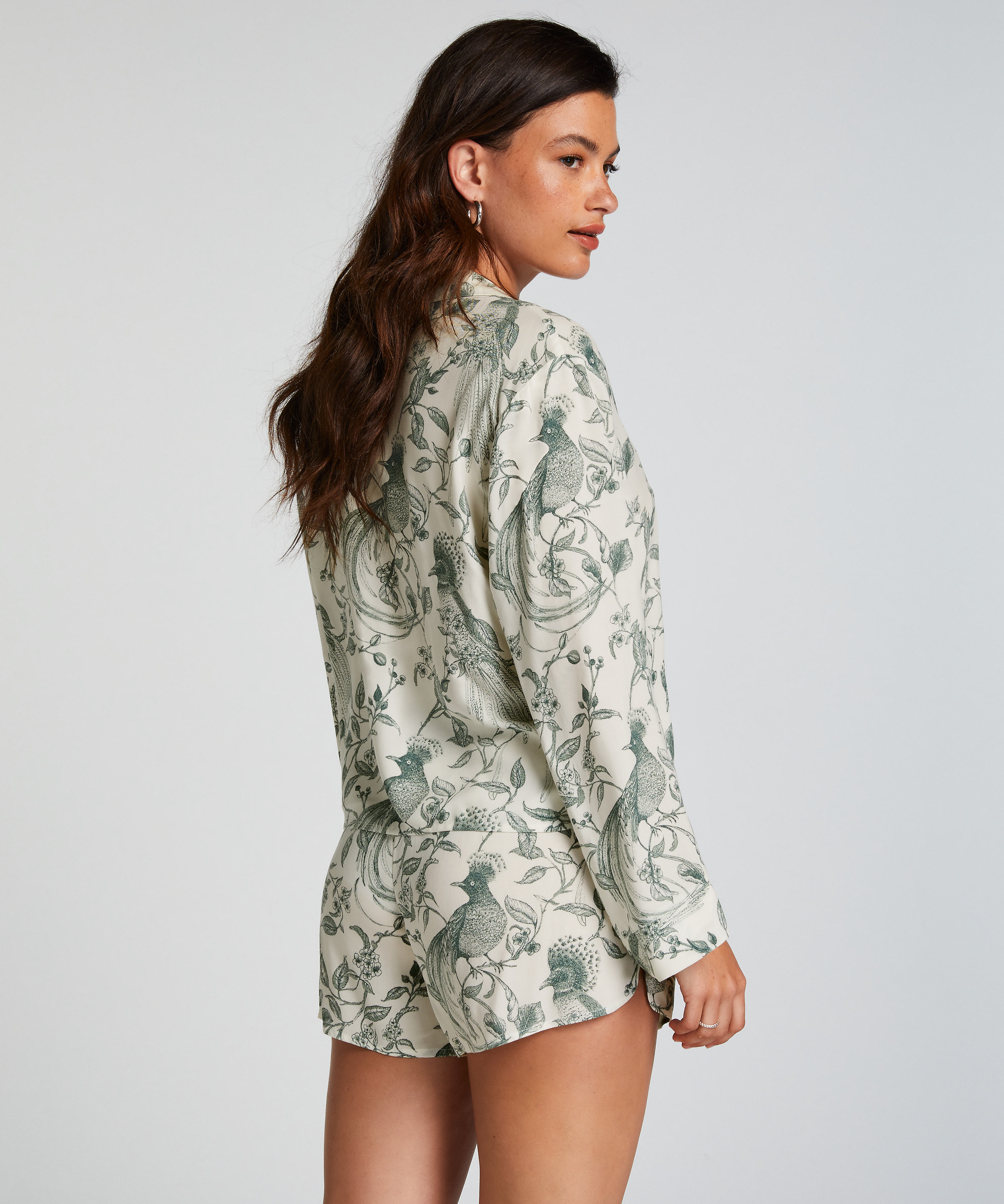 Short de pijama, Blanc, main