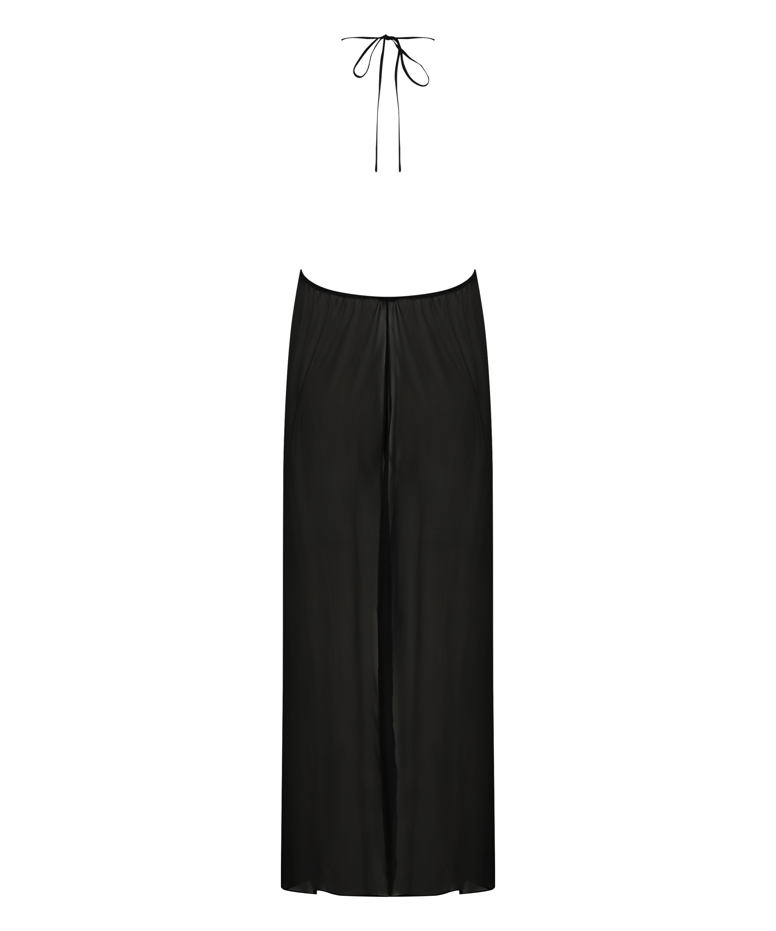 Robe en mousseline de satin Lily, Noir, main