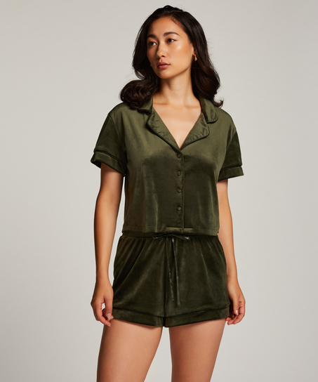Short velours, Vert
