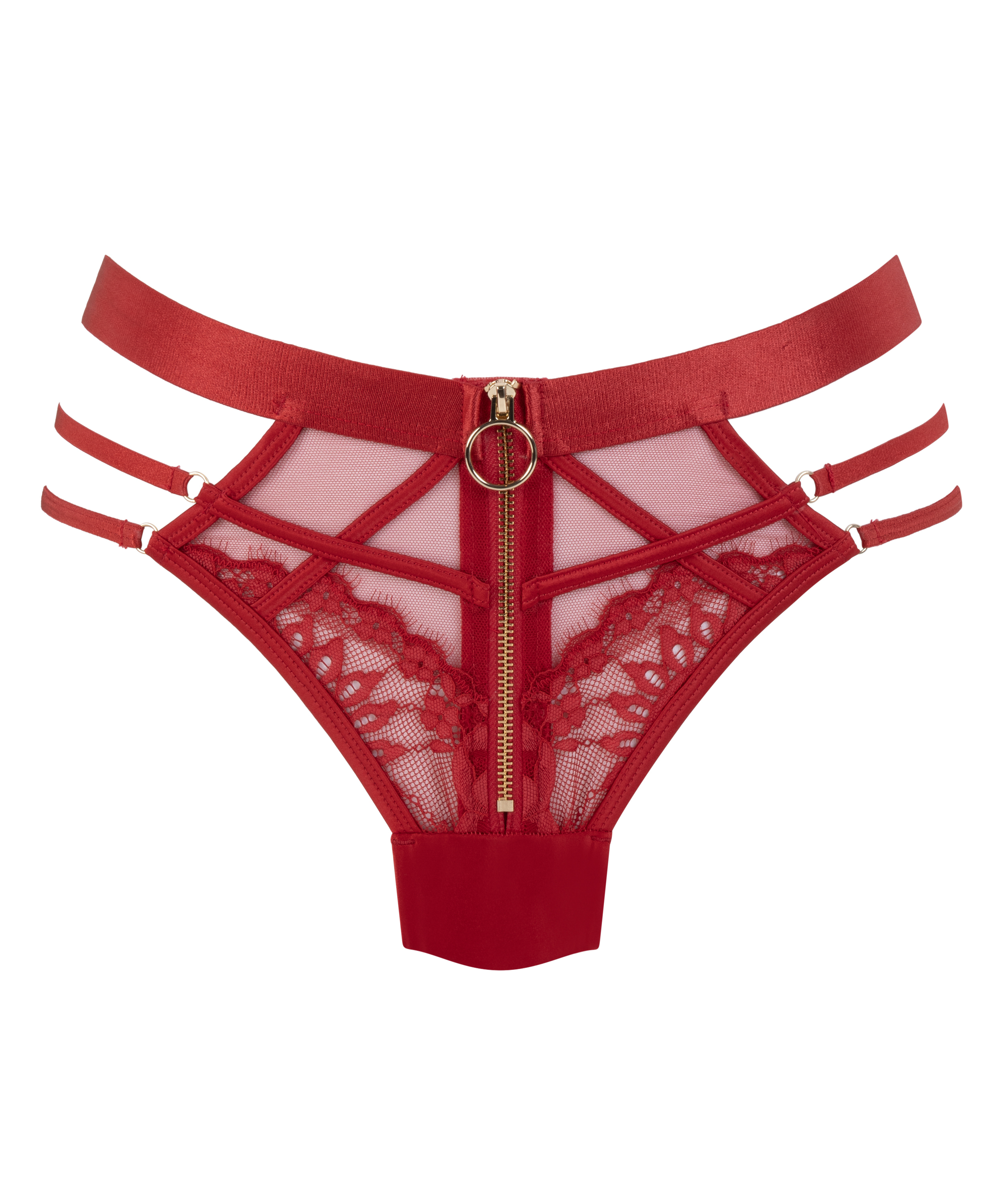 Slip brésilien Sable, Rouge, main