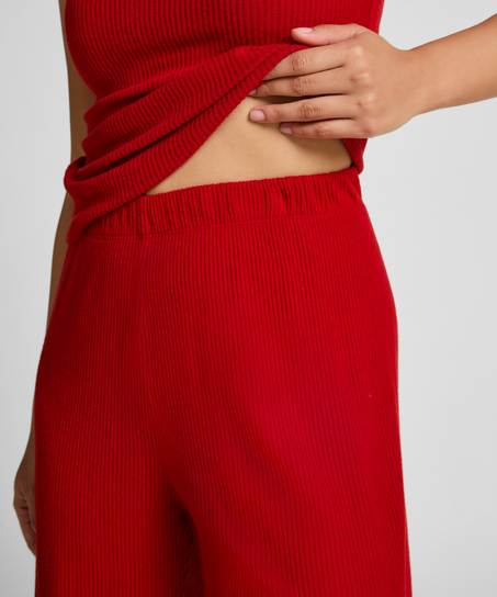 Pantalon Brushed Jersey, Rouge