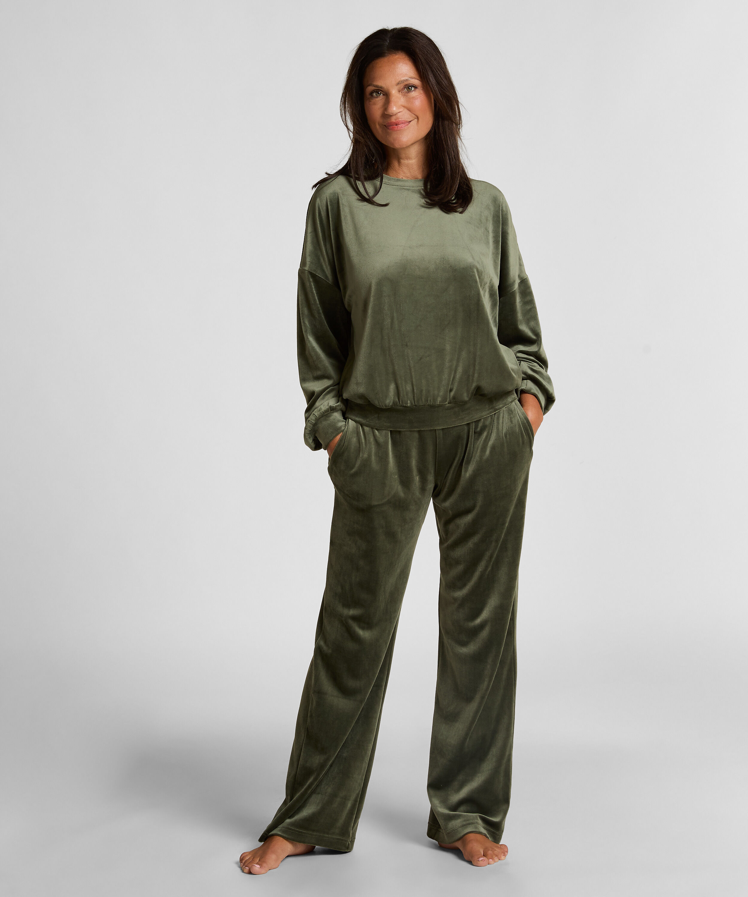 Pantalon de pyjama velours, Vert