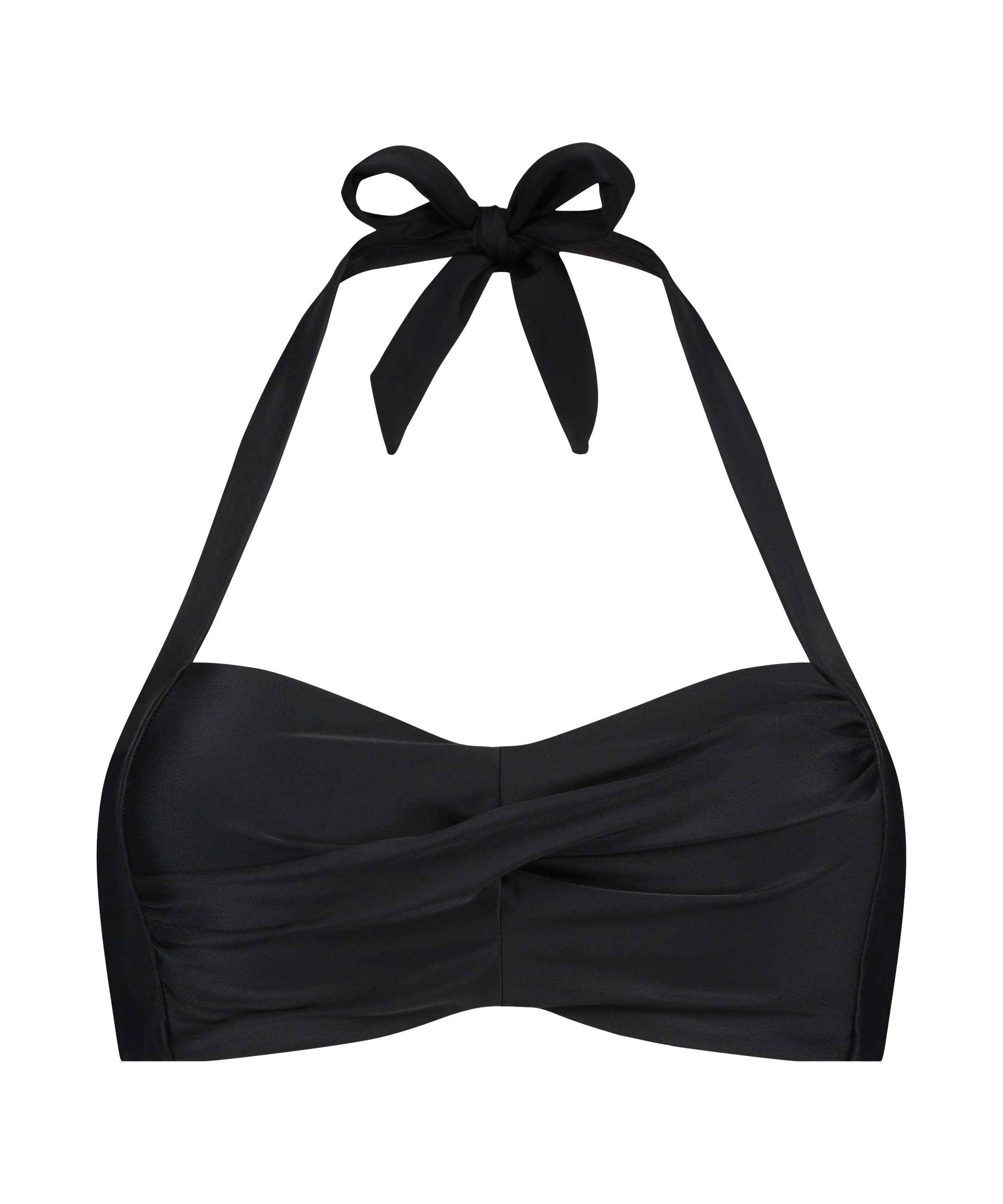 Haut de bikini bandeau Top, Noir, main