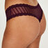 Slip br&eacute;silien V-shape mesh, Violet