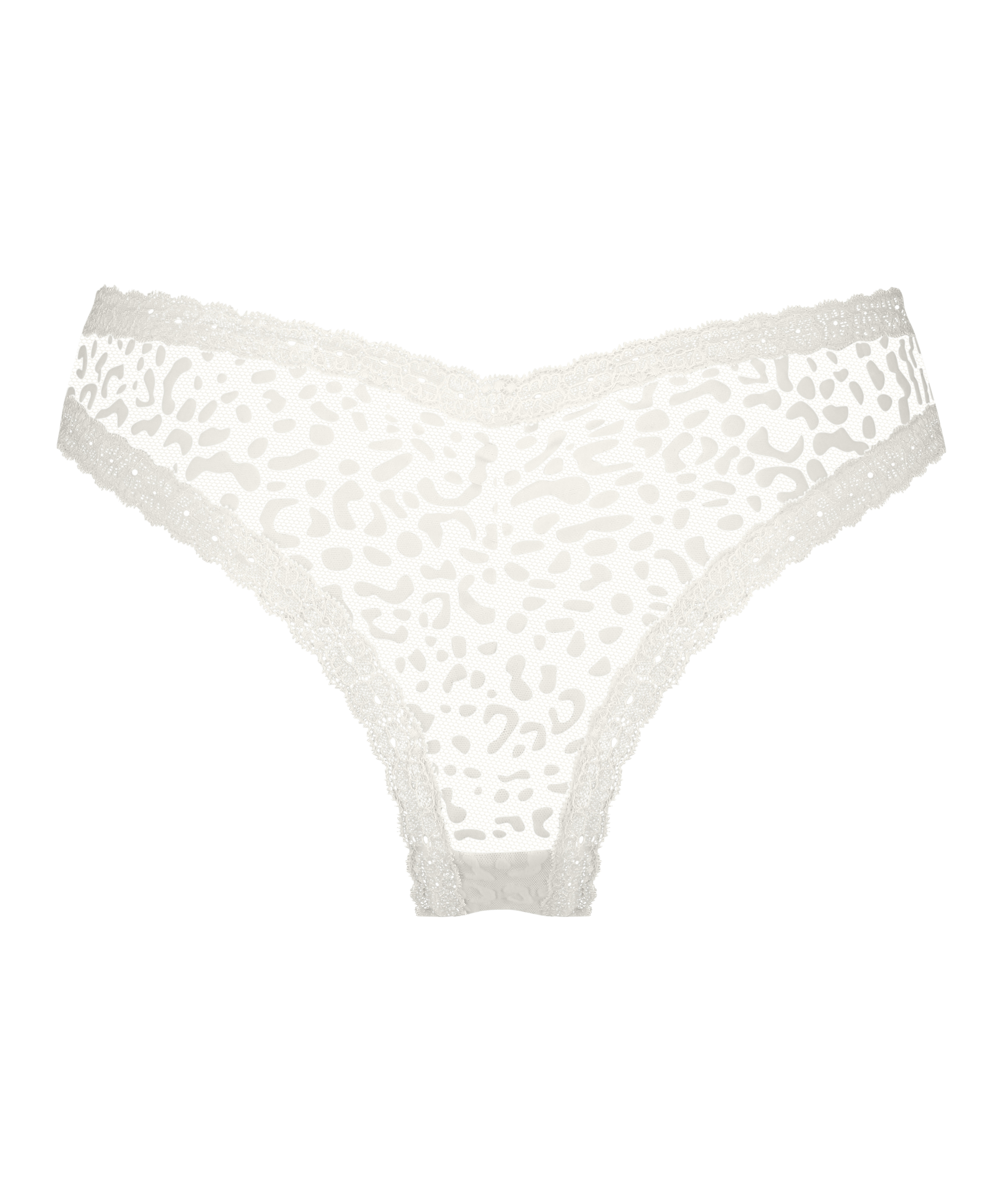 Slip brésilien V-shape Zena, Blanc, main