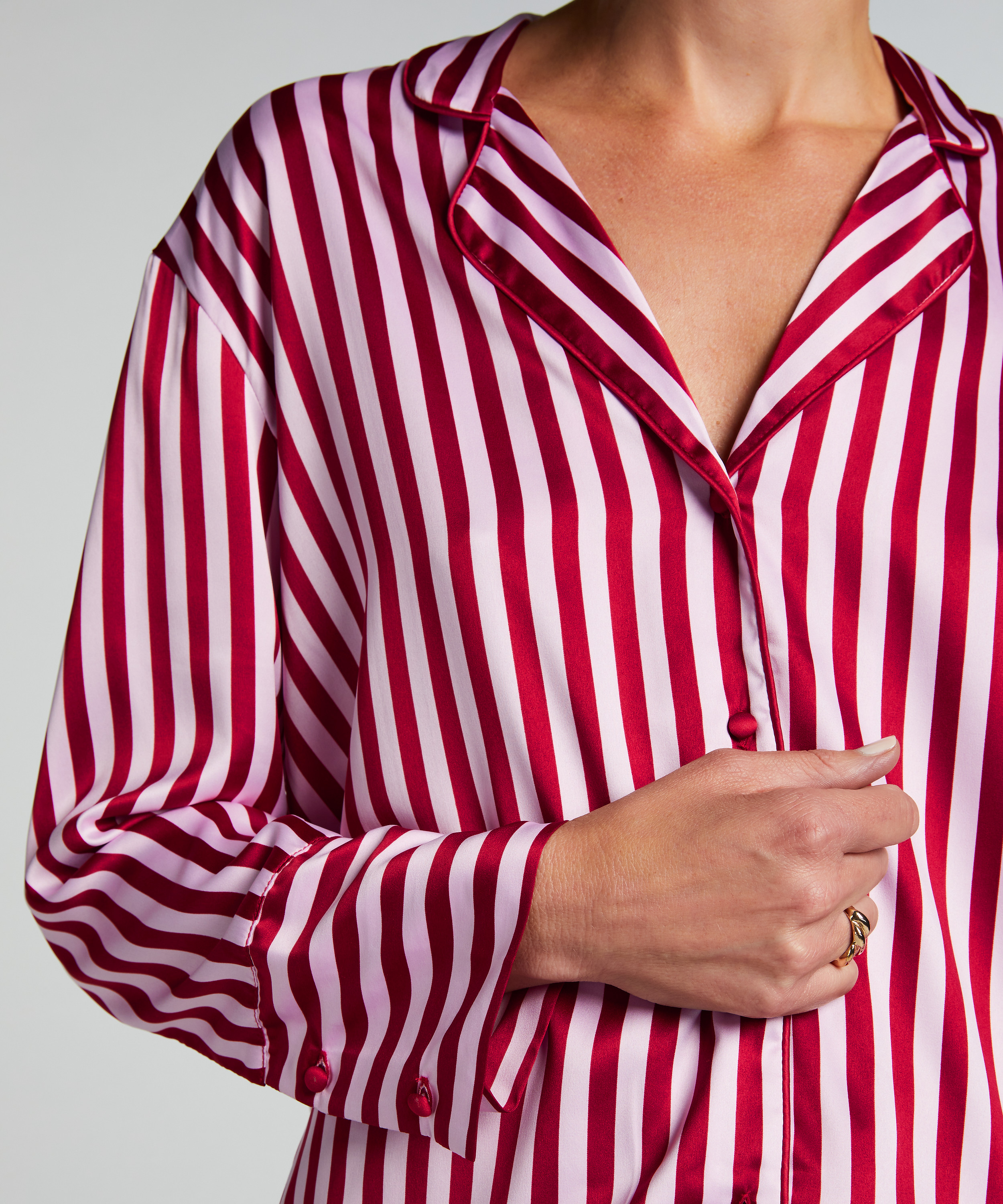 Veste à manches longues Satin, Rose, main