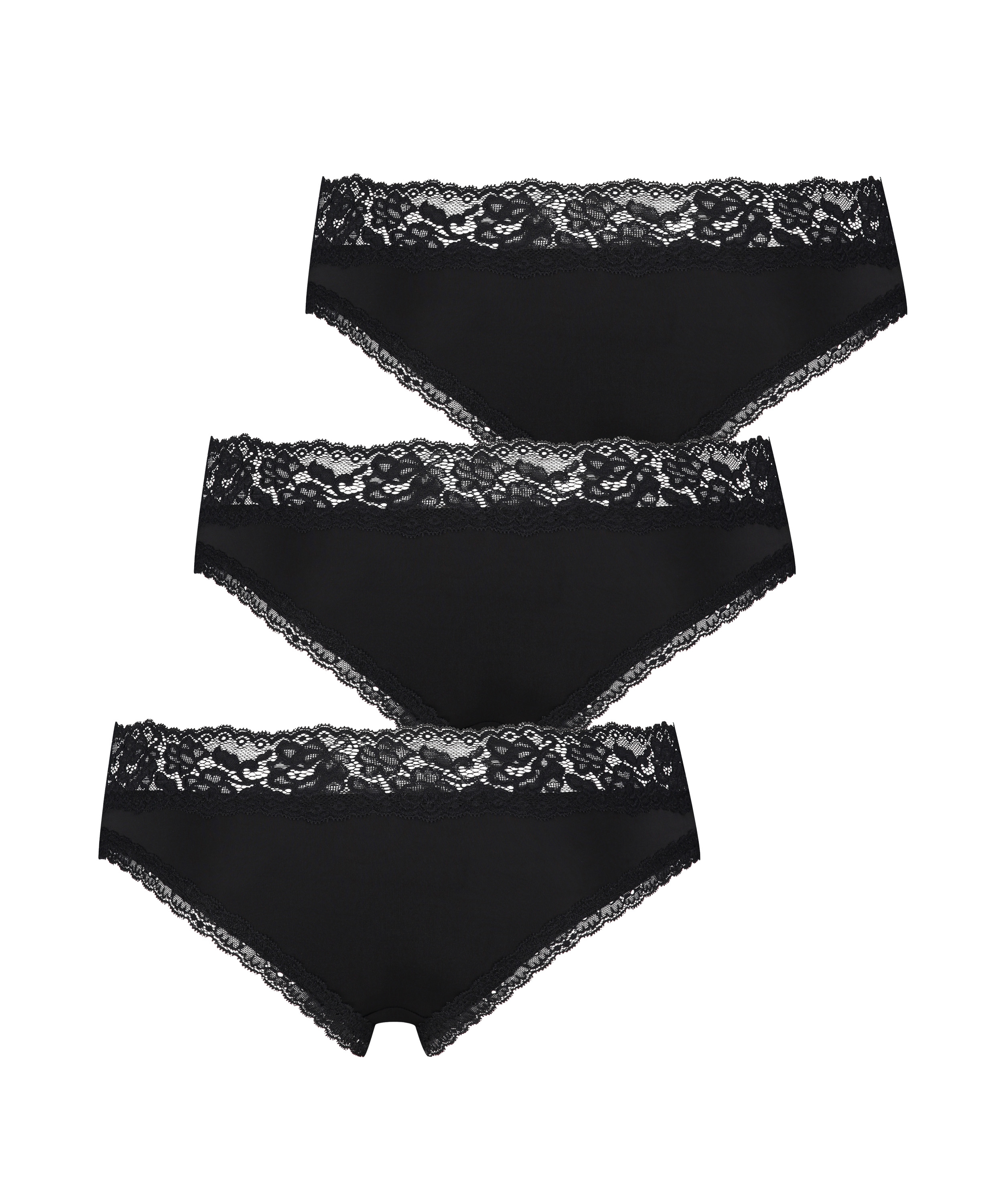 Lot de 3 culottes brésiliennes Dakota, Noir, main