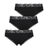 Lot de 3 culottes brésiliennes Dakota, Noir