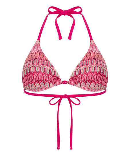 Haut de bikini triangle Cali, Rose