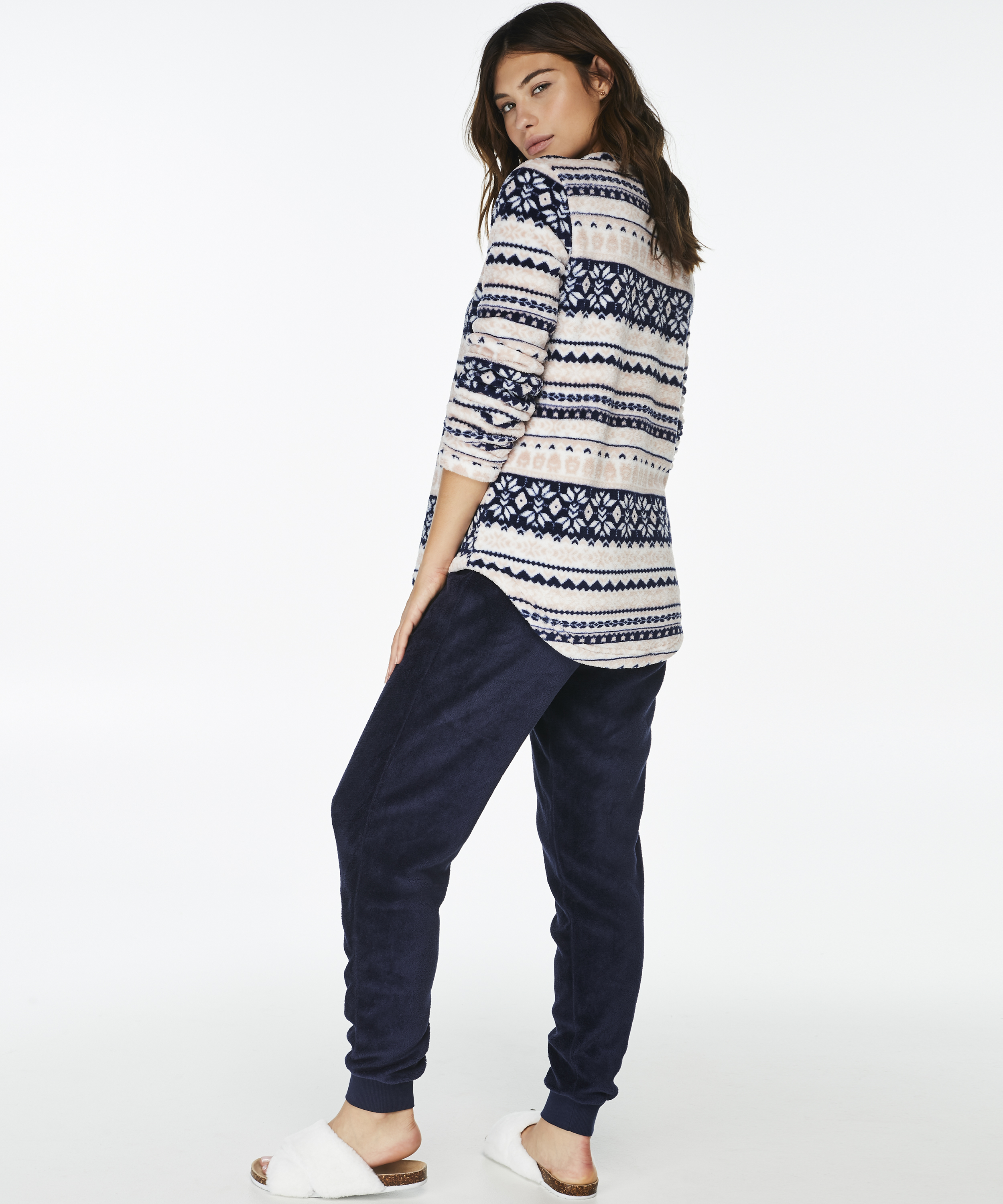 PJ Fleece Fairisle, Rose, main