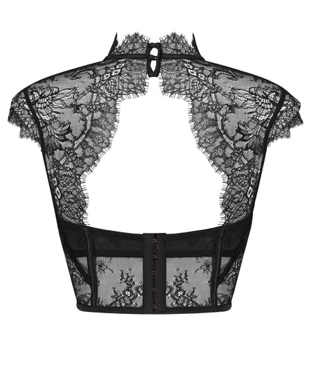 Haut tissé Lace Camille, Noir