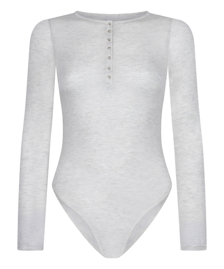 super soft Body haut avec cachemire, Blanc