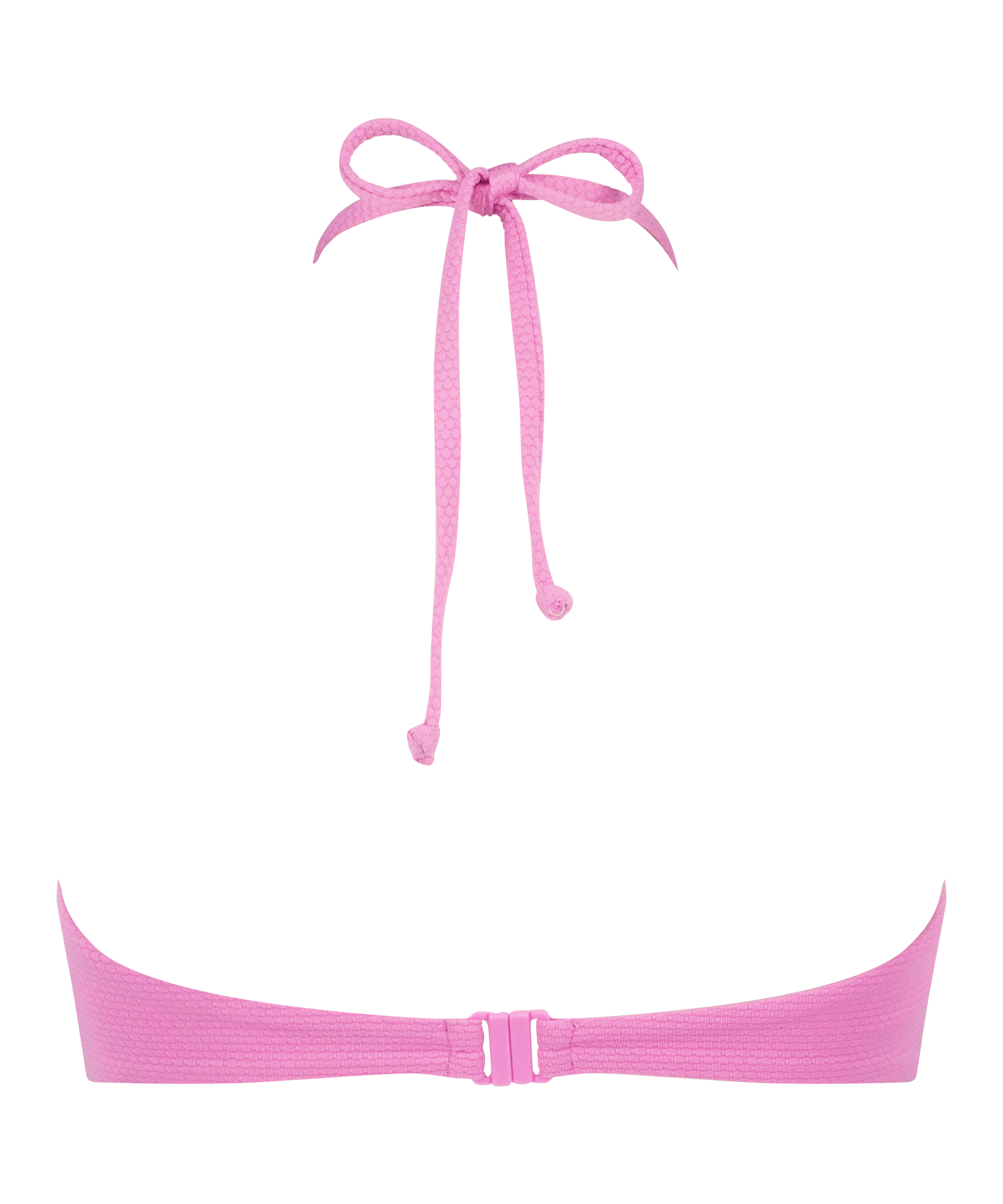Haut de bikini bandeau Scallop, Rose, main