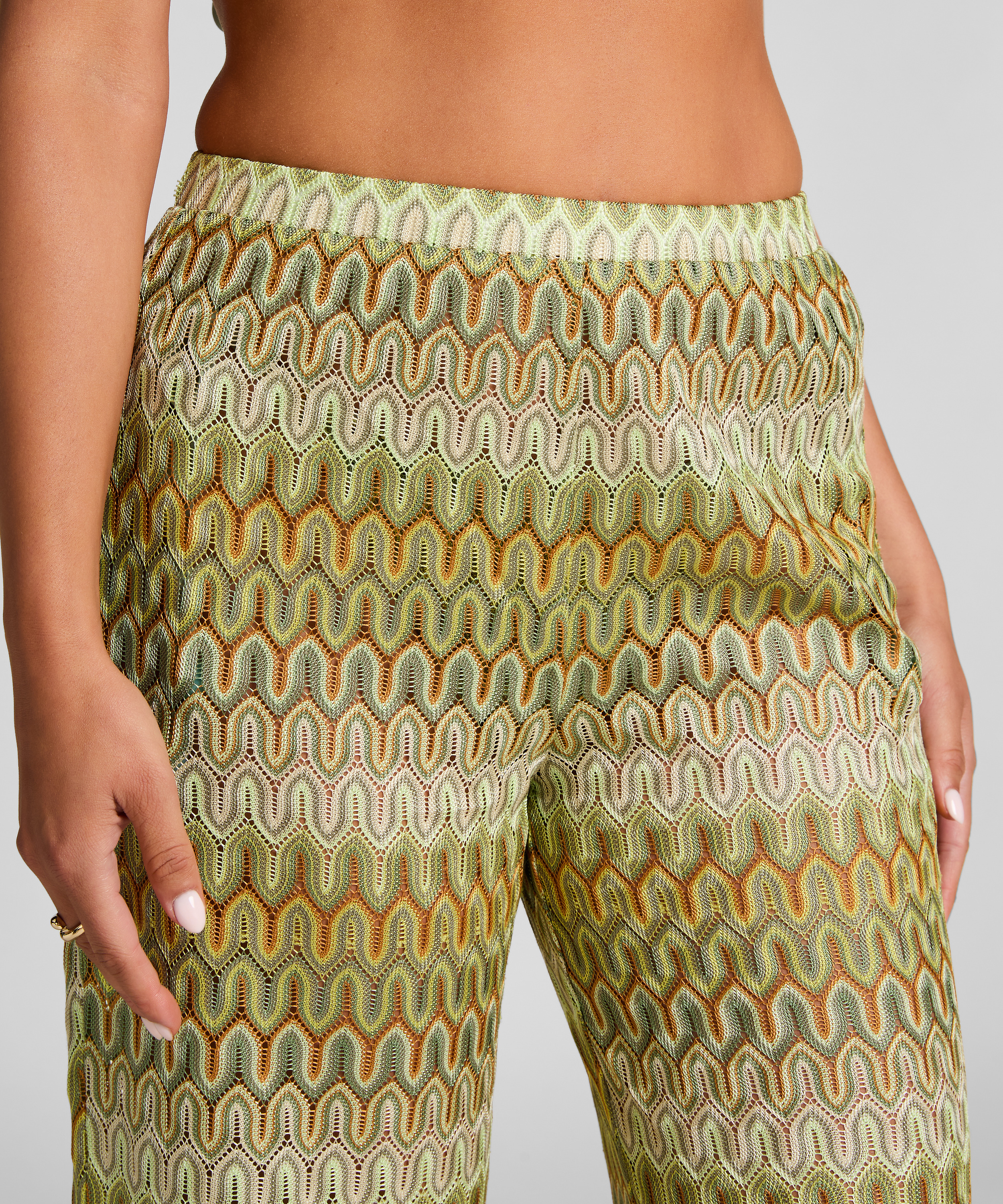 Pantalon en crochet Cali, Vert, main
