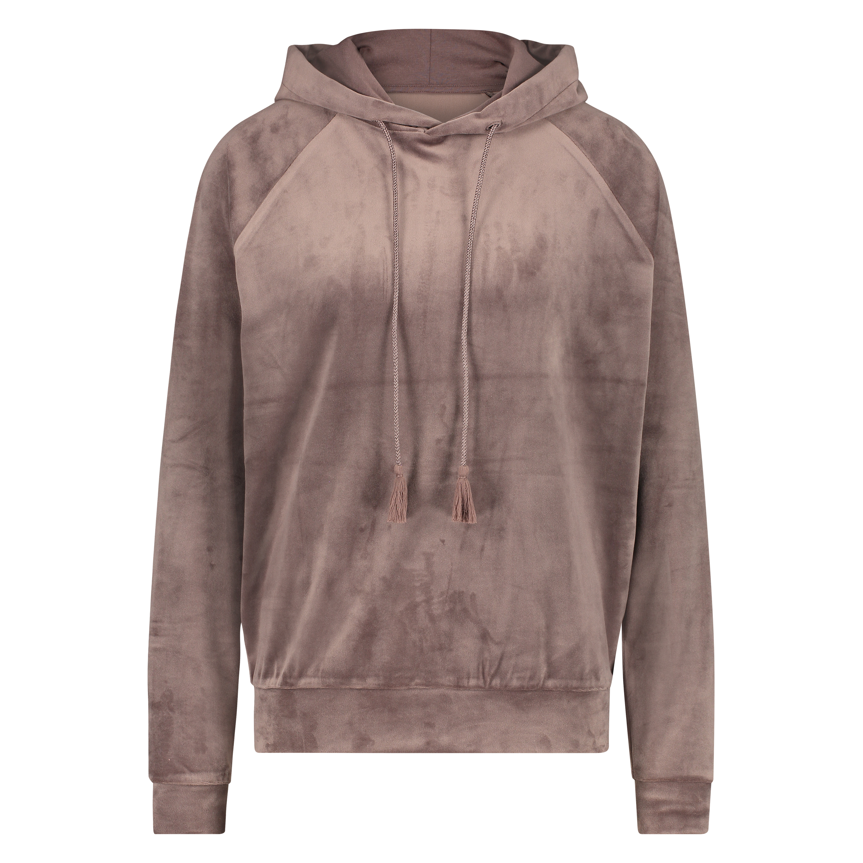 Hoodie en velours, Marron, main