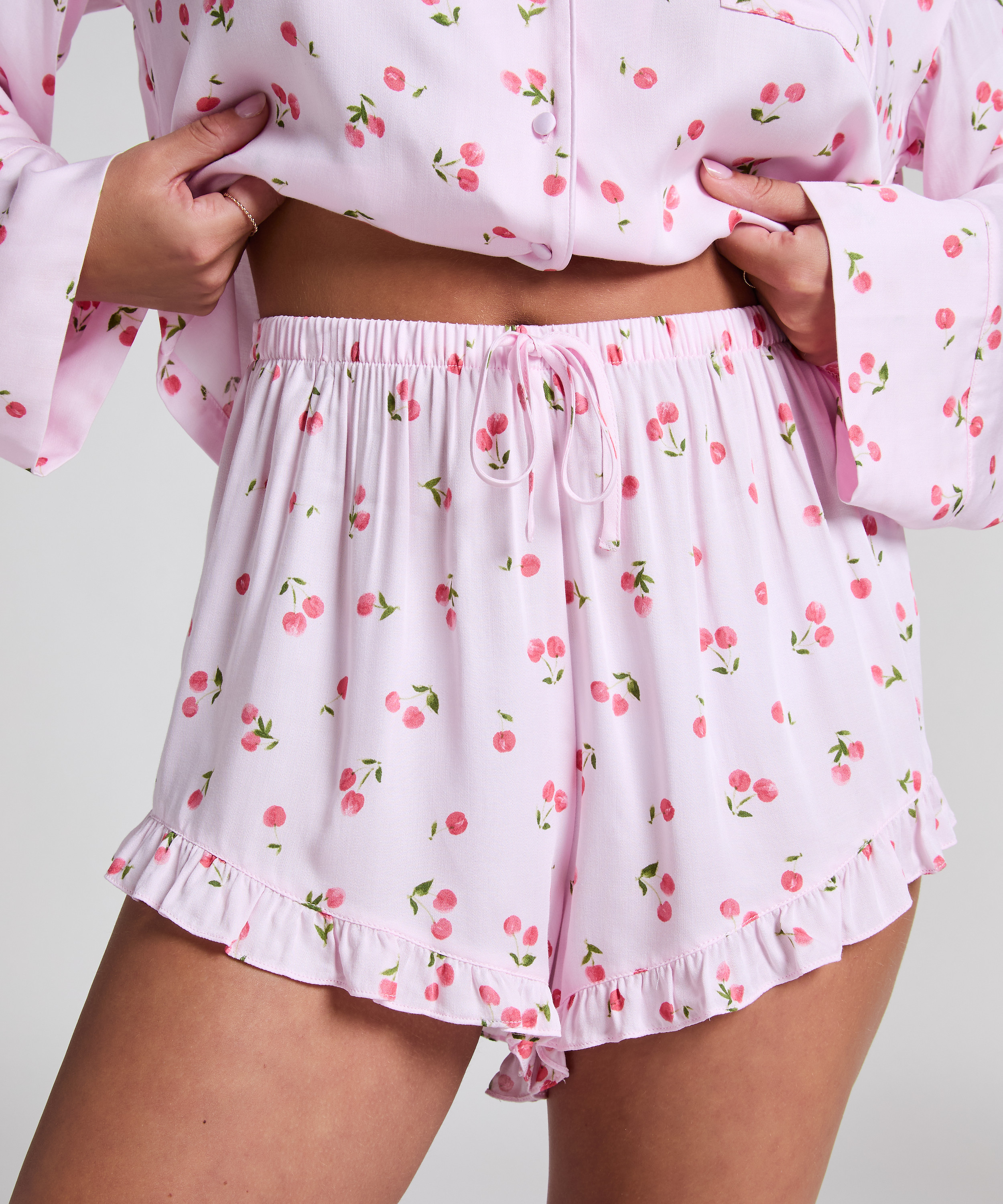 Short de pijama, Rose, main