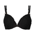 Haut de bikini à armatures préformé à effet push-up Crochet Taille A - E, Noir