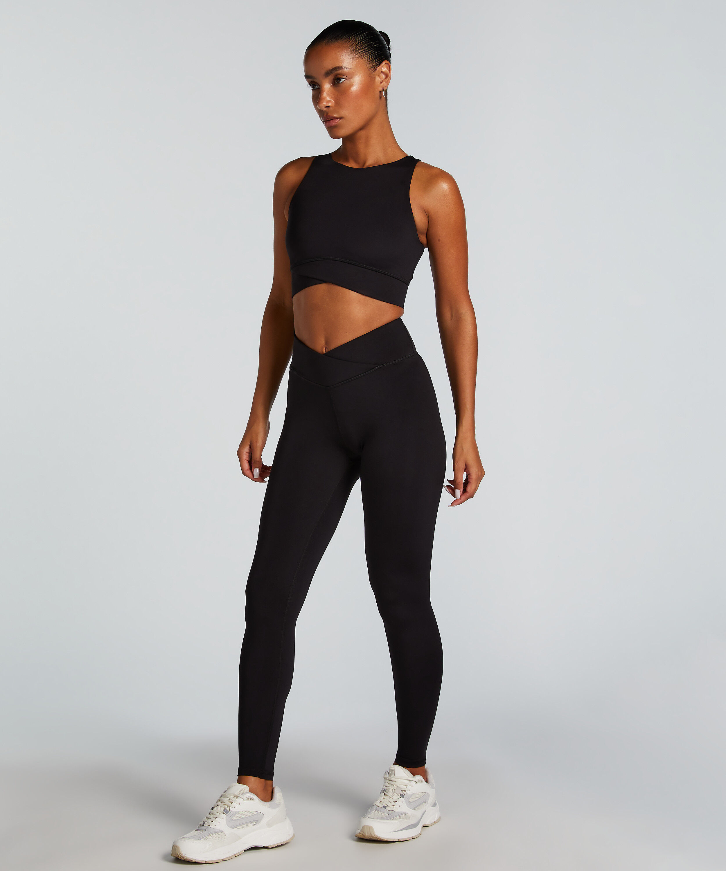 HKMX Legging croisé à taille haute, Noir