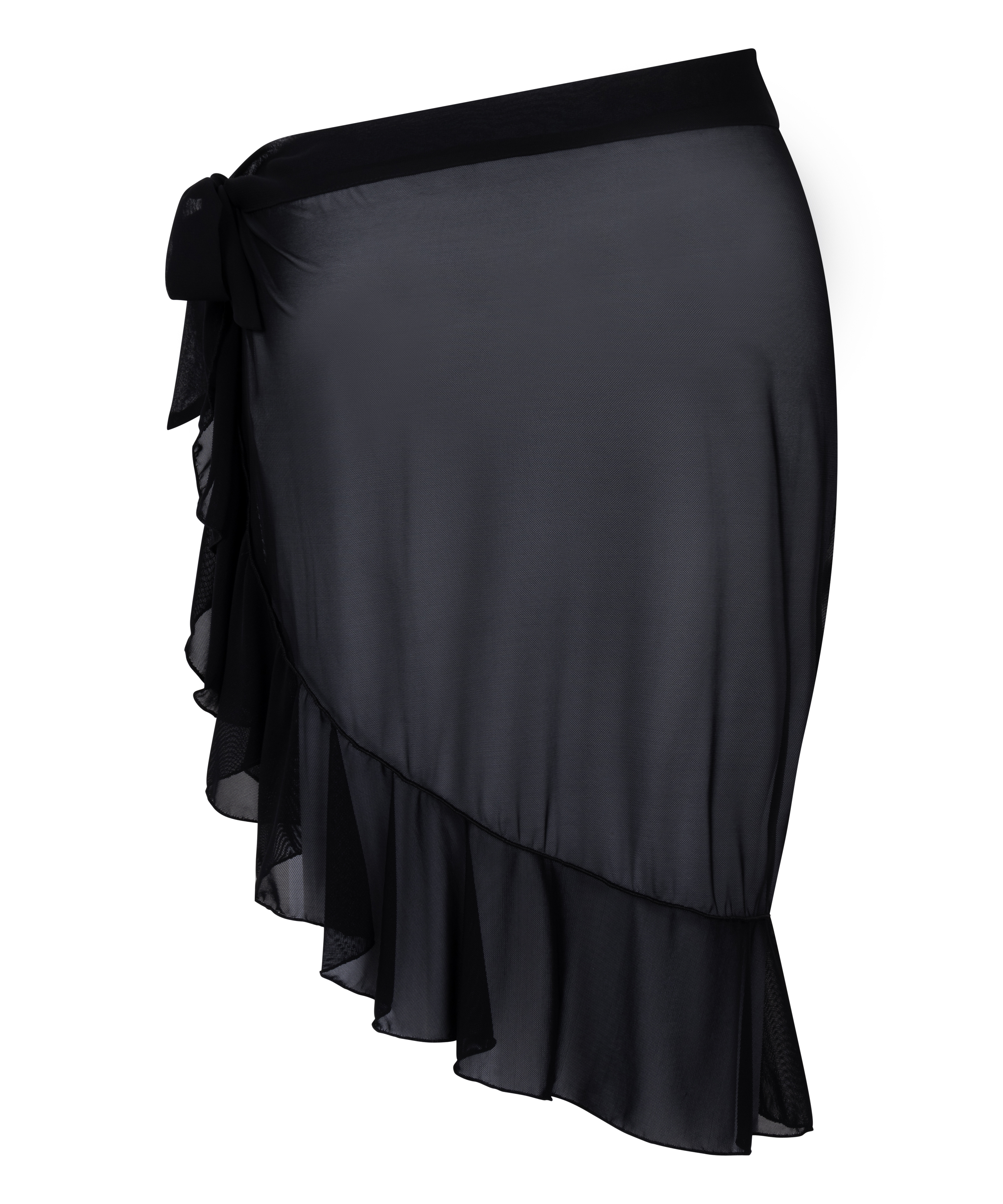 Paréo en maille, Noir, main