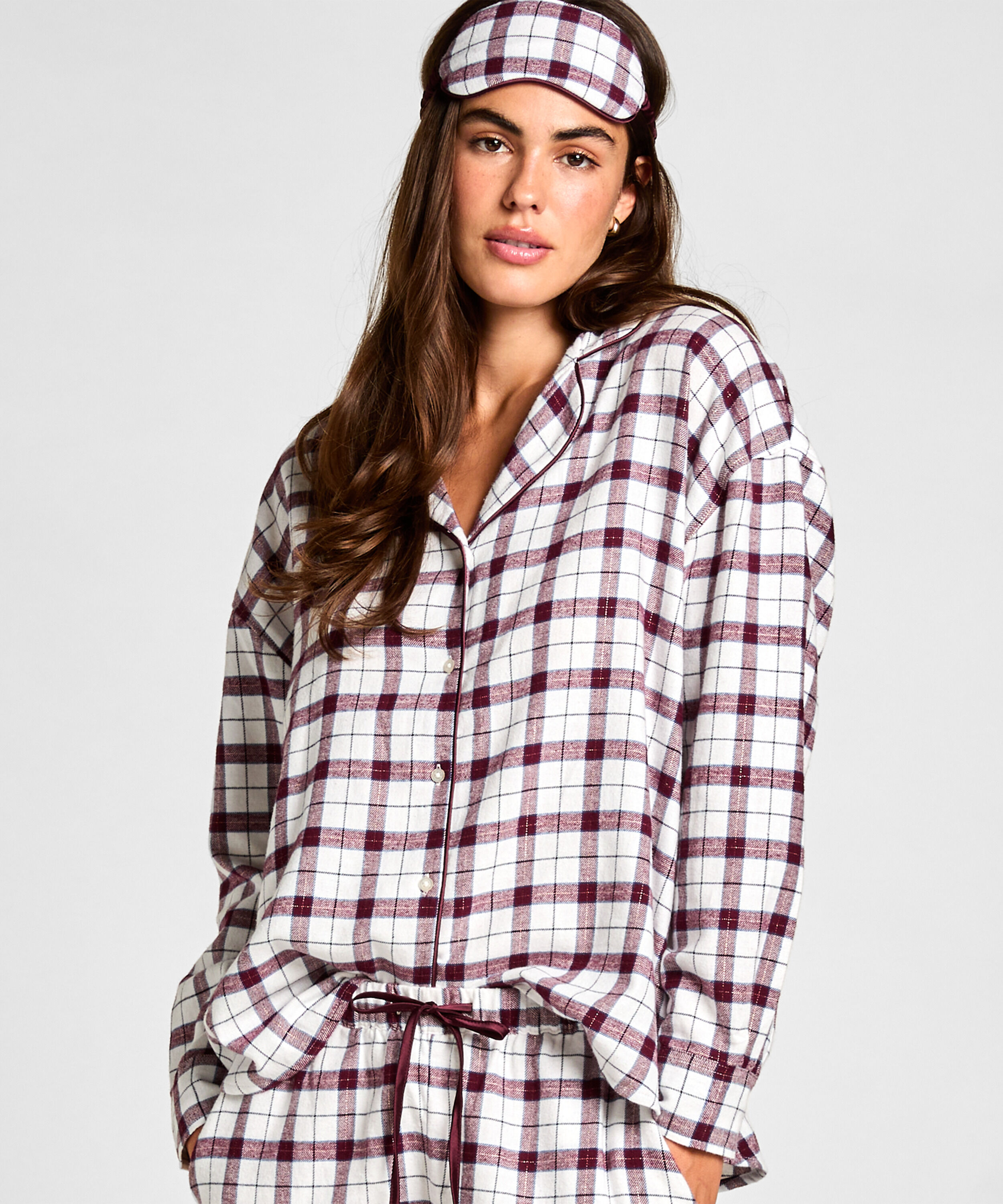 Ensemble Pyjama avec Masque de Nuit, Blanc