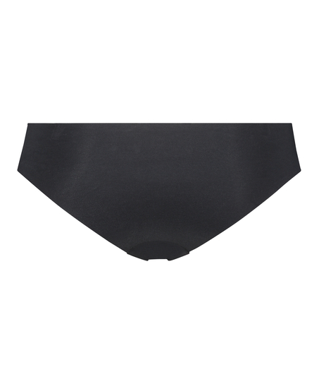 Slip invisible en coton, Noir