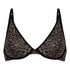 Soutien-gorge à armatures non-préformé léopard Tara, Noir