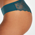 Slip br&eacute;silien Invisible Lace Back, Bleu