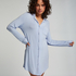 Robe-chemise à manches longues en jersey Essential, Bleu