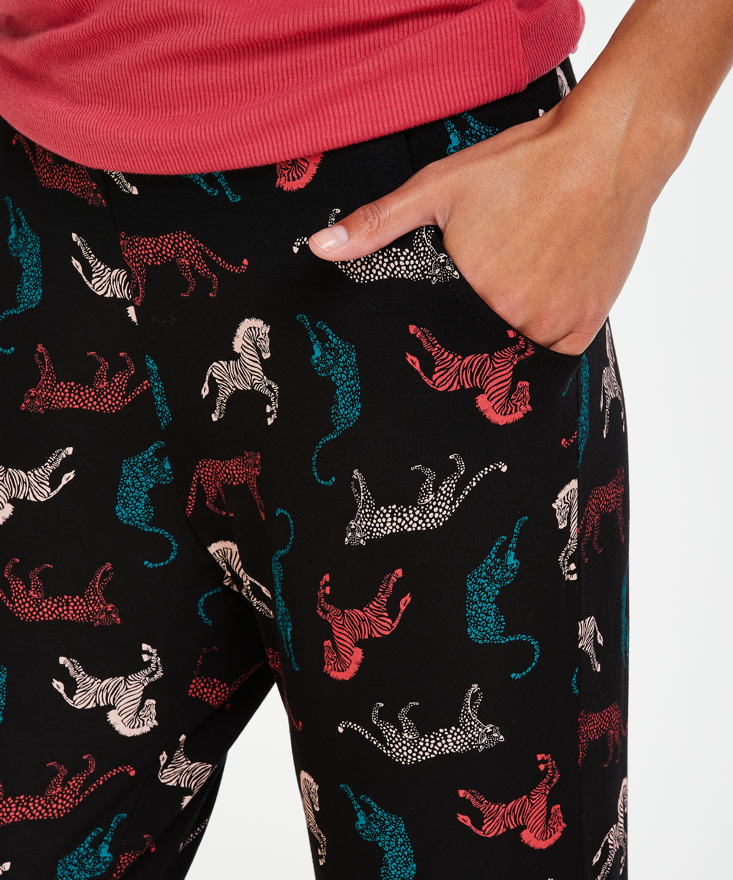 Petite Pantalon de pyjama Jersey, Noir, main