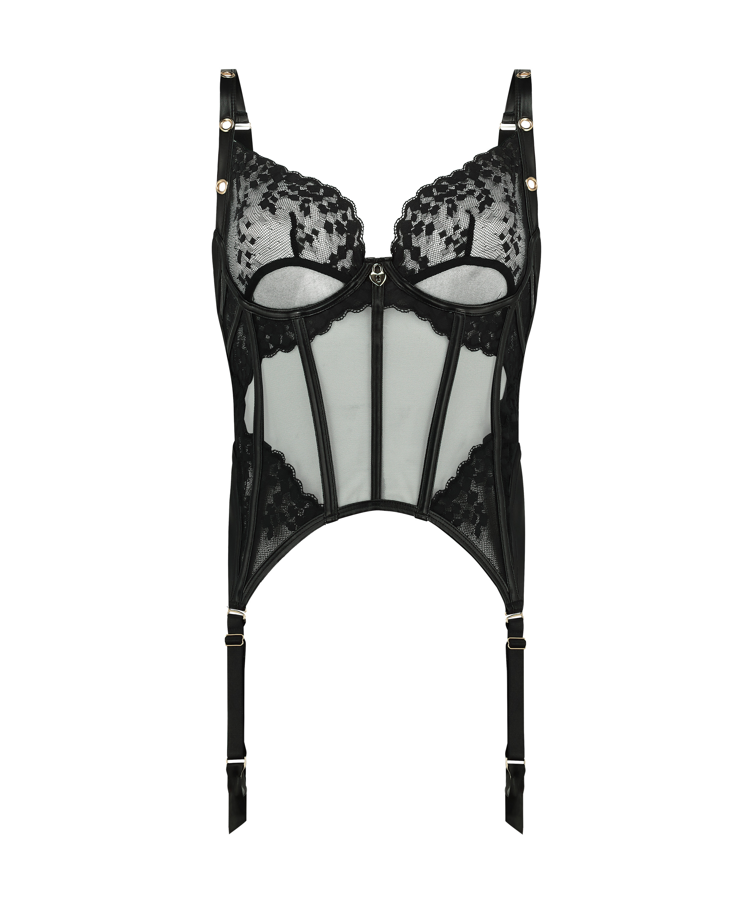 Bustier Desire, Noir, main