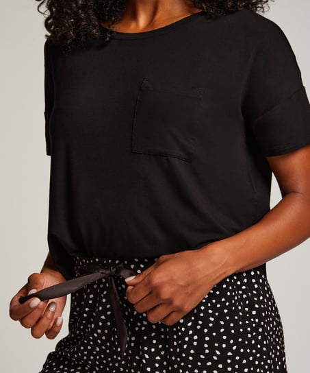 Ensemble de pyjama court, Noir