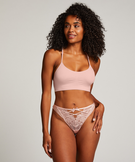 String taille haute Cheryl, Rose